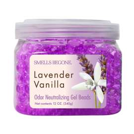 SMELLS BEGONE 52612 Odor Neutralizing Gel, 12 oz Jar, Lavender, Vanilla, 450 sq-ft Coverage Area