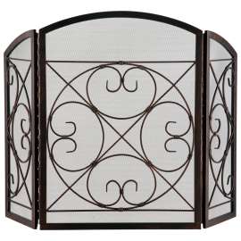 Simple Spaces CPO90502AC3L 3-Panel Fireplace Screen, Antique Bronze