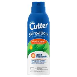 Cutter SKINSATIONS HG-96172 Insect Repellent, Aerosol, Ethanol, 6 oz Aerosol Can