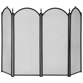 Simple Spaces S41010BK-C3L Fireplace Screen, Black