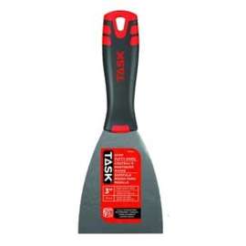 TASK T37662 Flexible Putty Knife, 6 in W Blade, HCS Blade, FlexFit Grip, Hammer Cap Handle