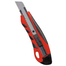 TASK T00970 Auto-Lock Knife, 18 mm W Blade, Soft Touch Grip Handle