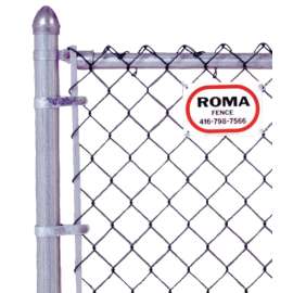 Roma Fence CG2148 Chain-Link Fence, 48 in W, 50 ft L, 11 ga Gauge, Galvanized
