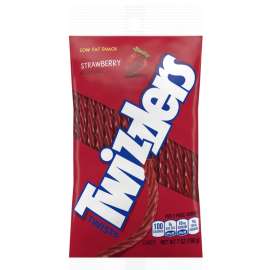 Twizzlers TWZ12 Candy and Gum Licorice, Strawberry Flavor, 7 oz Bag