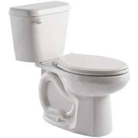 American Standard Marina 702AA157.020 Toilet, Elongated Bowl, 1.28 gpf Flush, 12 in Rough-In, 16-1/2 in H Rim, Porcelain