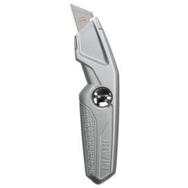 IRWIN 1774103 Blade Knife, 2-1/2 in L Blade, 3-1/2 in W Blade, Carbon Steel Blade, Ergonomic Handle, Silver Handle