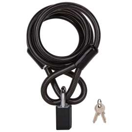 ProSource Cable Lock, Keyed Alike Key, Standard Shackle, 11/32 (8.7) in (mm) Dia Shackle, Steel Shackle