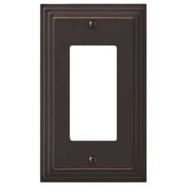 Amerelle 84RVB Wallplate, 4-15/16 in L, 2-15/16 in W, Aged Bronze