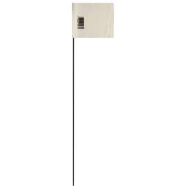 HY-KO SF-21/WH Safety/Boundary Stake Flag, 21 in L, 1-1/2 in W, White, Vinyl