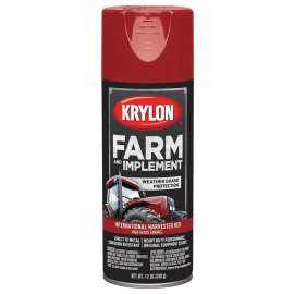 Krylon K01933000 Farm and Implement Paint, High-Gloss, International Harvester Red, 12 oz