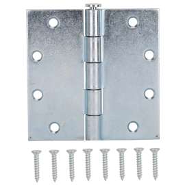 ProSource LR-065-PS Utility Hinge, Steel, Zinc, Removable Pin, 180 deg Range of Motion, Full Mortise Mounting