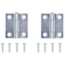 ProSource LR-053-PS Utility Hinge, Steel, Zinc, Removable Pin, 180 deg Range of Motion, Full Mortise Mounting