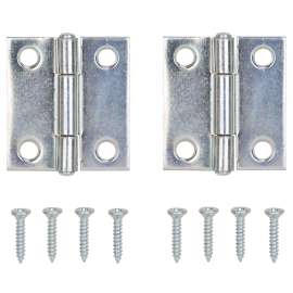 ProSource LR-048-PS Cabinet Hinge, Steel, Zinc, Fixed Pin, 180 deg Range of Motion, Full Mortise Mounting, 7 (Pair) lb