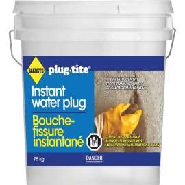 Sakrete 12171015 Plug-Tite Cement, Gray, Powder, 15 kg, Pail