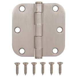 ProSource LR-702-PS Door Hinge, Steel, Satin Nickel, Loose Pin, 180 deg Range of Motion, Screw Mounting