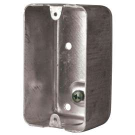 HUBBELL 1110VP4 Utility Box, 1 -Gang, Galvanized Steel, Silver