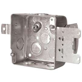 HUBBELL 52171MSBBAR Electrical Box, 1/2, 3/4 in Knockout, Metal, Ceiling, Wall Mounting