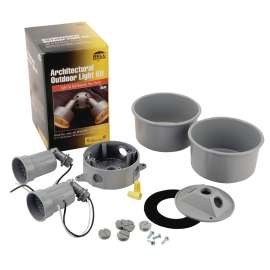 HUBBELL 5876-5CN Round Light Kit, Metal, Gray, Powder-Coated