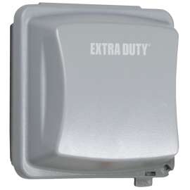 TAYMAC MM2420G Box Cover, 3.07 in L, 5.43 in W, Polycarbonate, Gray