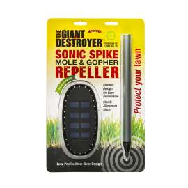 GIANT DESTROYER 600 Animal Repeller, Sonic Spike, 77-3/4 in L, Repels: Gophers, Moles