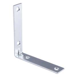 Prosource CB-Z04-013L Corner Brace, 4 in L, 4 in W, 7/8 in H, Steel, Zinc-Plated, 3.1 mm Thick Material