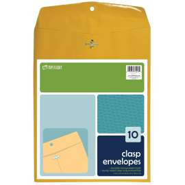 Top Flight Orchid 10 Clasp Envelopes 9" x 12" with Clasp Closure