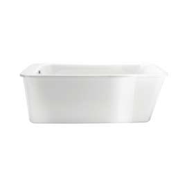 Maax Lounge 105798-000-001-10 Bathtub, 68 gal, 64 in L, 34 in W, 22-1/4 in H, Free-Standing Installation, Acrylic, White
