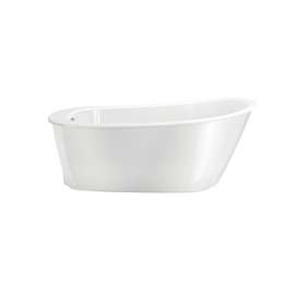 Maax Sax 105797-000-002-10 Bathtub, 44 gal, 60 in L, 32 in W, 24-7/8 in H, Free-Standing Installation, Acrylic, White