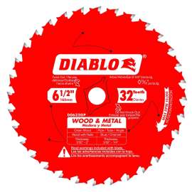 Diablo D0632GPA Circular Saw Blade, 6-1/2 in Dia, 32-Teeth, TiCo Cutting Edge