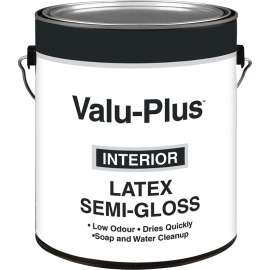 Valspar Cover Coat 4571GAL Interior Paint, Semi-Gloss, Dover White, 1 gal Can