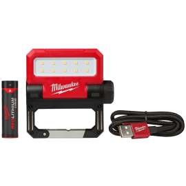 Milwaukee ROVER 2114-21 Flood Light, 10-Lamp, LED Lamp, White Light, 550 Lumens Lumens, Plastic Fixture