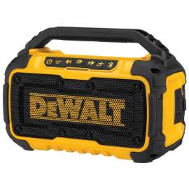 DeWALT DCR010 Bluetooth Speaker, Tool Only, 20 V, Bluetooth, 15 hr Battery Life, 100 ft Connectivity Range