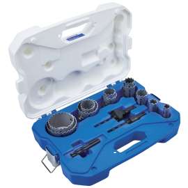 Lenox LXAH3GSET11 Hole Saw Kit, 11-Piece, Bi-Metal/Carbide Tip