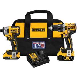 DeWALT DCK287D1M1 Combination Kit, Battery Included, 20 V, 2-Tool, Lithium-Ion Battery