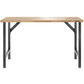 GLADIATOR GAWB66HWGG Wide Hardwood Modular Workbench, 66-1/2 in OAW, 38-3/4 in OAH, 20 in OAD, 1500 lb Capacity