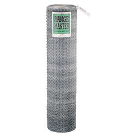 Rangemaster 5939 Poultry Net, 50 ft L, 72 in W, 20 Gauge, Hexagonal Mesh, 1 in Mesh, Steel