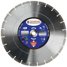 DIAMOND PRODUCTS Star Blue 63599 Saw Blade, 18 in Dia, 1 in Arbor