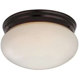 Boston Harbor Two Light Round Ceiling Fixture, 120 V, 60 W, 2-Lamp, A19 or CFL Lamp, Bronze Fixture