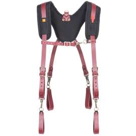 CLC Signature Elite Series 21522 Padded Yoke Leather Suspender, One-Size, Grain Leather/1680D Ballistic Nylon