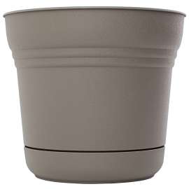 Bloem SP07908 Planter, 6-1/2 in Dia, Round, Saturn Design, Polyresin, Charcoal