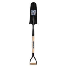 SEYMOUR S500 Industrial 49348 Drain Spade Shovel, 6 in W Blade, Steel Blade, Hardwood Handle, D-Shaped Handle
