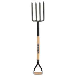 SEYMOUR S550 Forged Series 49077 Spading Fork, 8 in L Tines, 4 -Tine, Steel Tine, Hardwood Handle, 29 in L Handle