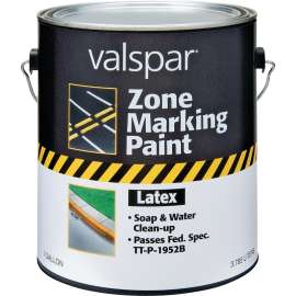 Valspar 024.0000136.007 Zone Marking Paint, Flat, Yellow, 1 gal, Pail
