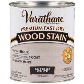 VARATHANE 297424 Wood Stain, Antique White, Liquid, 1 qt, Can