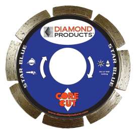 DIAMOND PRODUCTS Star Blue 74952 Saw Blade, 7 in Dia, 7/8 in Arbor