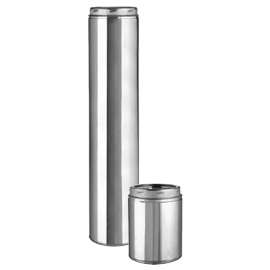 SELKIRK 206148U Chimney Pipe, 8 in OD, 48 in L, Stainless Steel