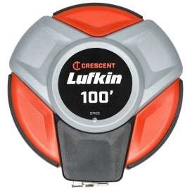 Crescent Lufkin COLORmaxx Series ST100 Tape Measure, 100 ft L Blade, 3/8 in W Blade, Steel Blade, Plastic Case