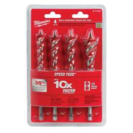 Milwaukee 48-13-0400 Wood Bit Set, Steel, Bright