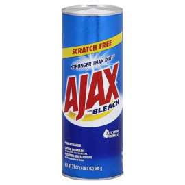 Ajax 5375 Bathroom Cleaner, 21 oz, Powder, Floral, White