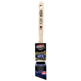 BENNETT PN 888 38 HARDWOO Paint Brush, 1-1/2 in W, Nylon/Polyester Bristle, Angular Handle